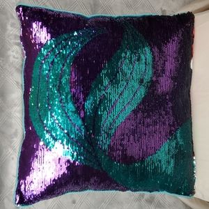 NWT Disney Princess Little Mermaid reversible sequin pillow